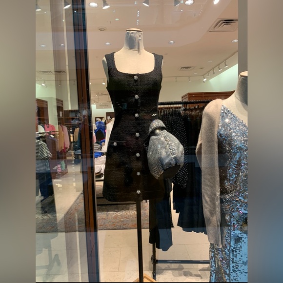 J.Crew black Tweed dress with crystal buttons - Picture 1 of 7